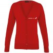 SA V-Neck Ladies Cardigan Red